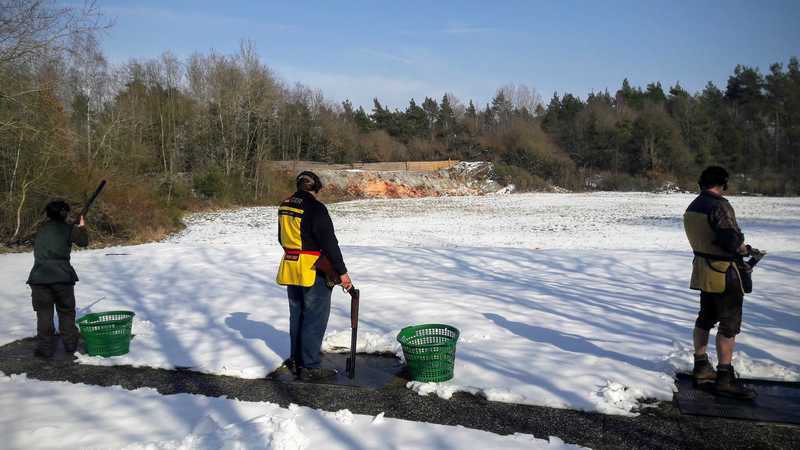 Trapstand im Schnee