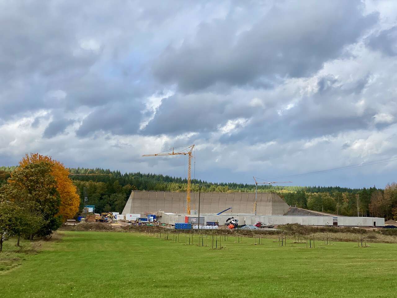 Blick auf die Baustelle am 21. Oktober 2021